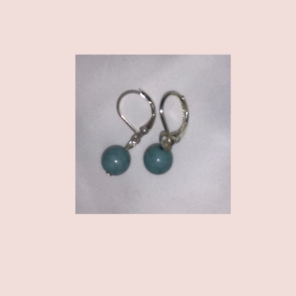 stone dangle earrings